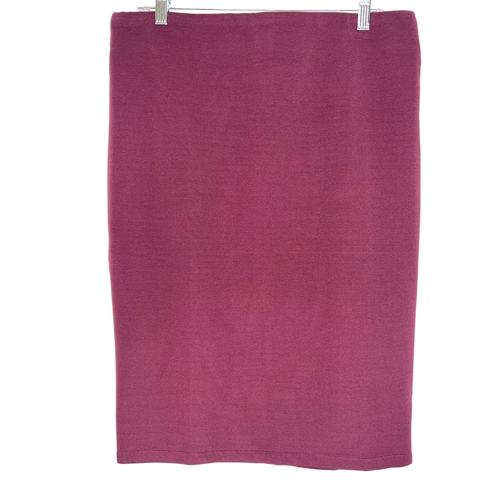 Philosophy Republic Clothing Burgundy‎ Pencil Skirt Size 14 Back Zipper